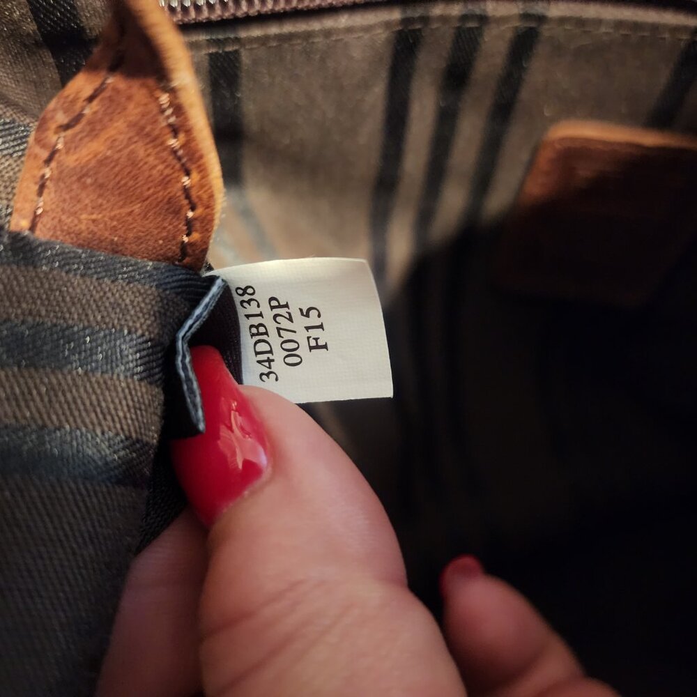Frye Melissa Rich Brown Distressed Leather Large Tote Shoulder Bag Style 34DB138 - Picture 11 of 11